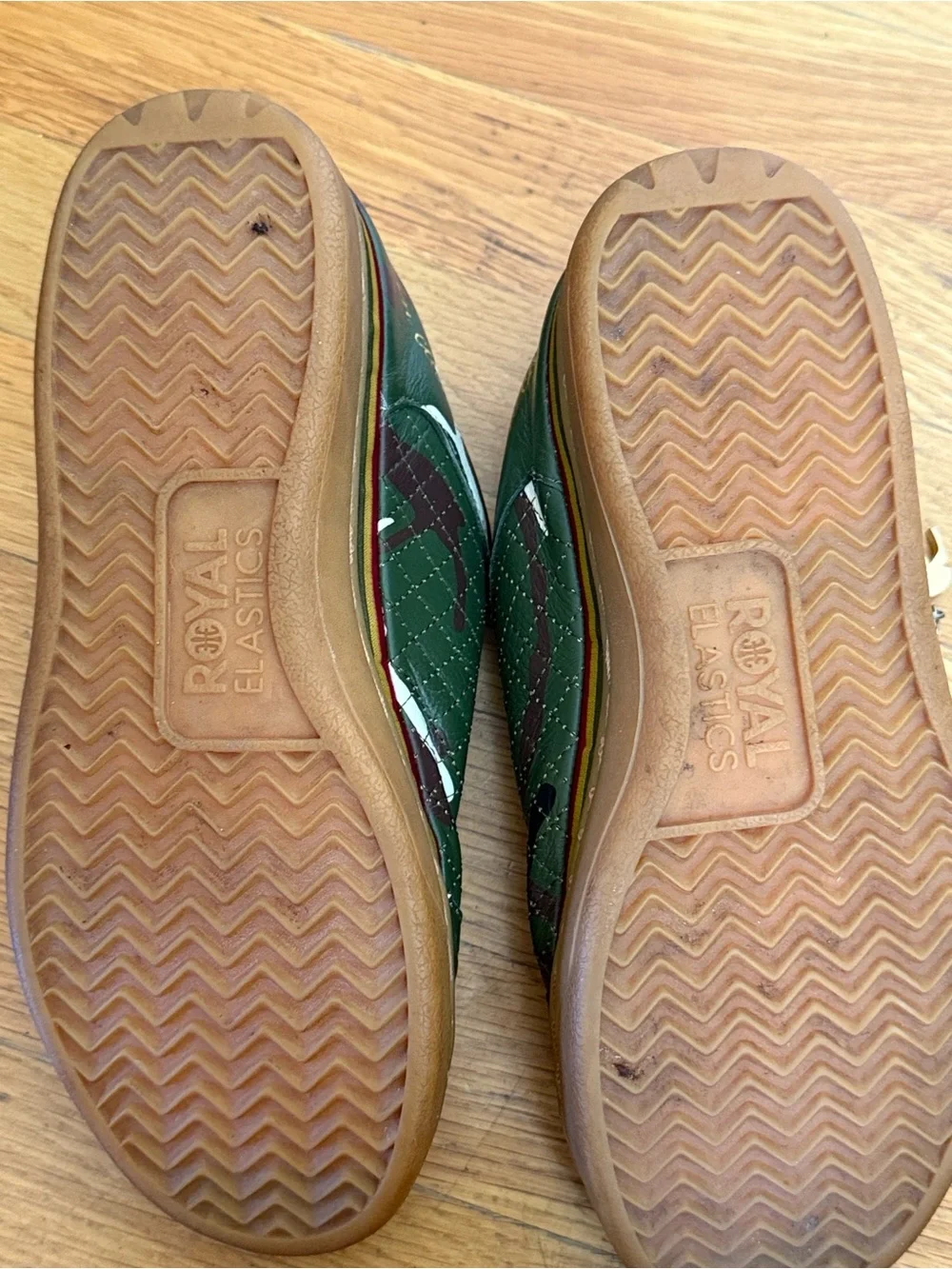L.A.M.B. Women's Camo Green Slip-On Sneakers